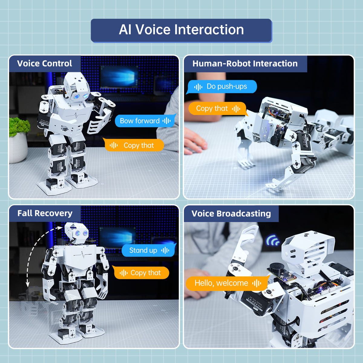 Hiwonder Tonybot Humanoid Robot with Vision AI & Voice Interaction, Educational Programming Kit, Supports Arduino, Scratch & Python Hiwonder Tonybot Humanoid Robot with Vision AI & Voice Interaction, Educational Programming Kit, Supports Arduino, Scratch & Python